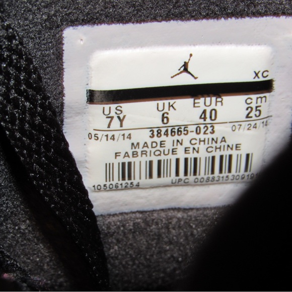 Nike Air Jordan 6 VI Retro Infrared Black 384665-023 Size 7Y Womens Size 8.5 - Picture 9 of 9